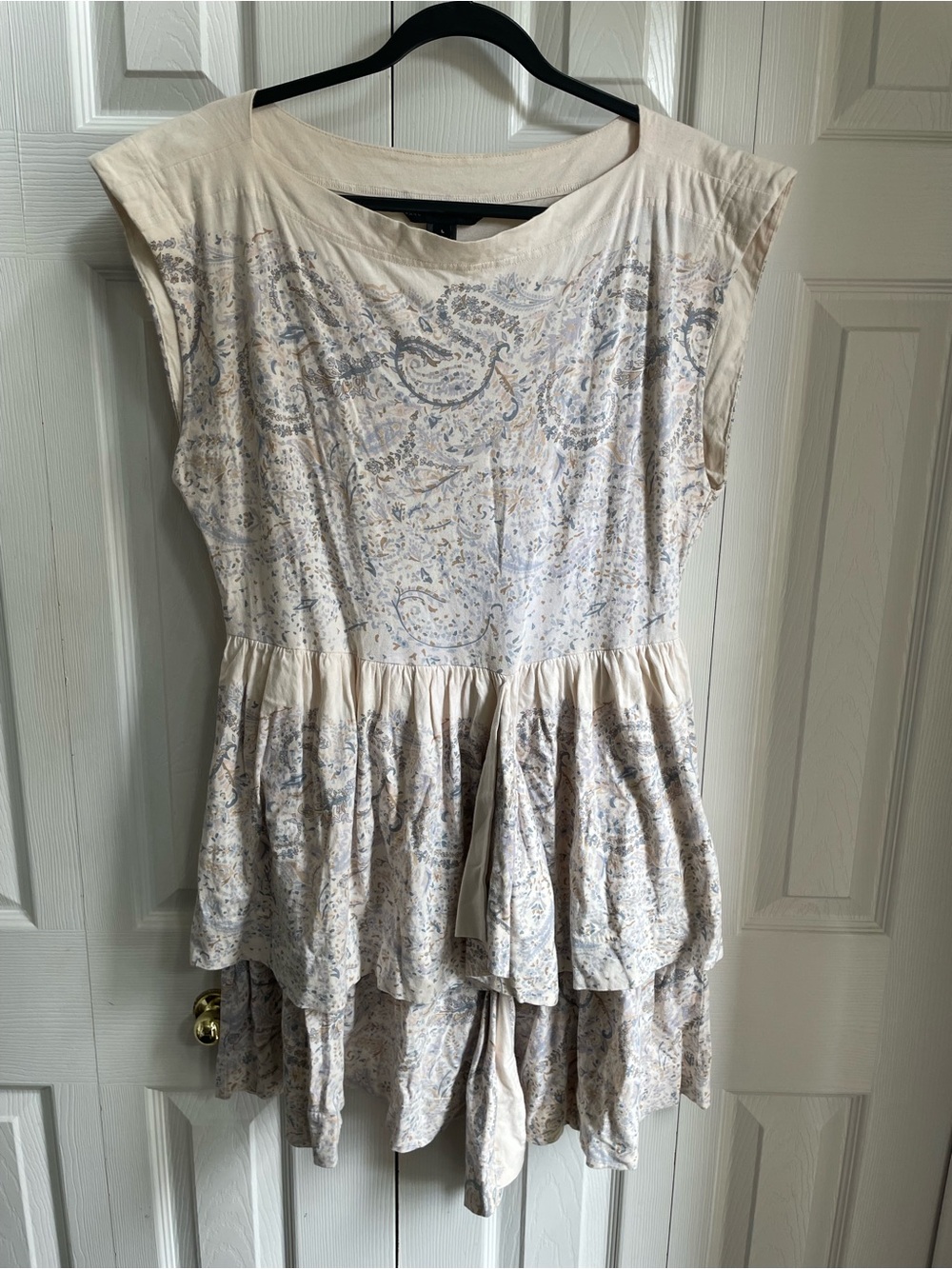 Marc by Marc Jacobs paisley print tiered babydoll mini dress size L